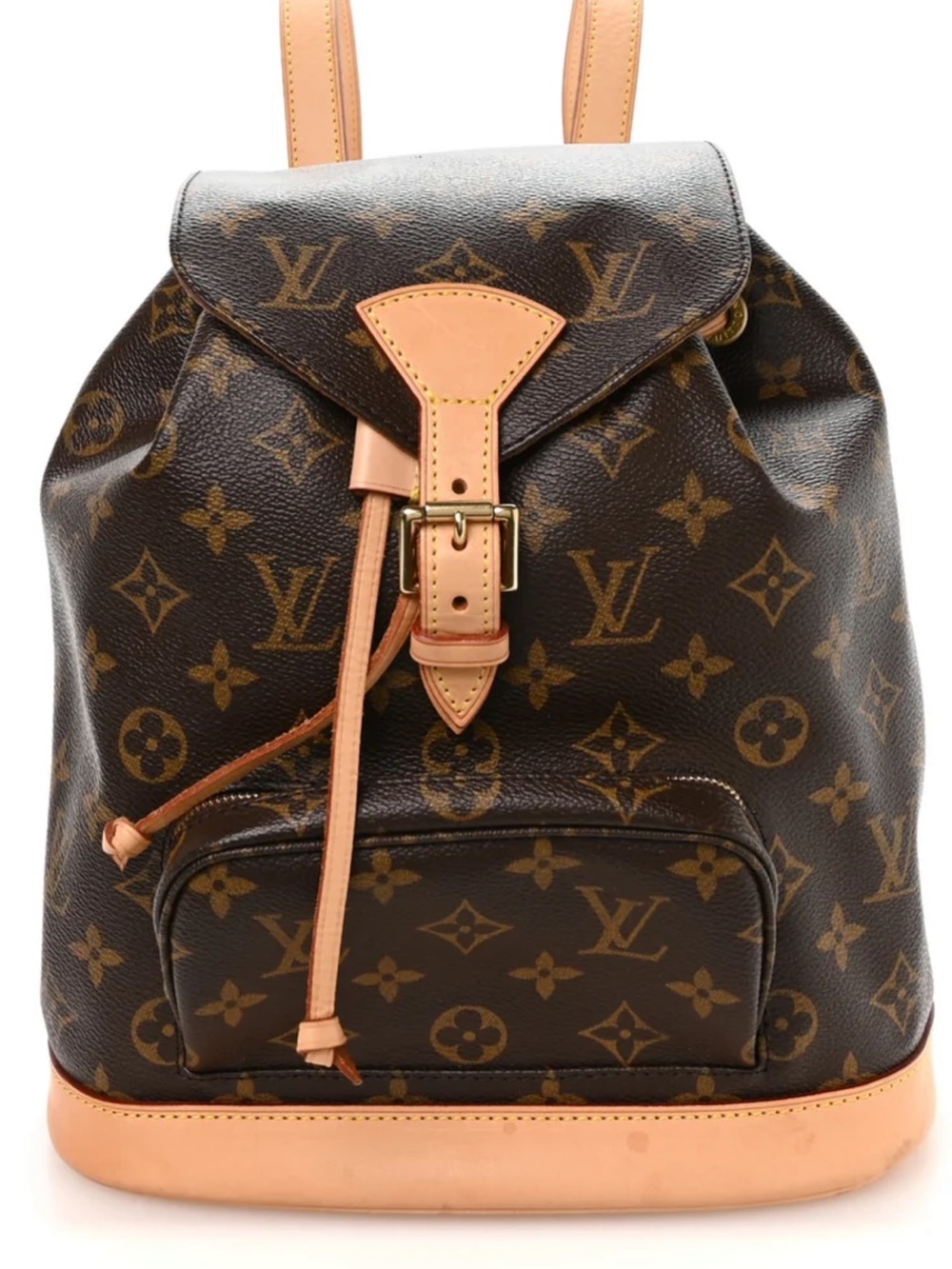 Authentic LV Montsouris MM Backpack! Canvas beautiful and leather too! Clean!